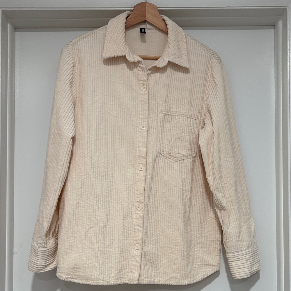 Divided Cream Casual Button Down Shirt